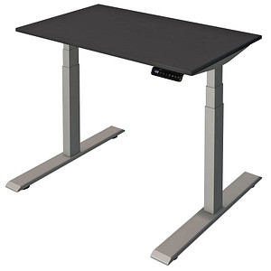 Kerkmann Smart office elektrisch höhenverstellbarer Schreibtisch anthrazit rechteckig, T-Fuß-Gestell silber 100,0 x 60,0 cm