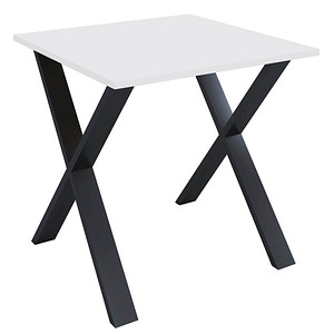 4051814379284 - Premium Büromöbel Schreibtisch Lona X Schwarz (Farbe Weiß B 80 x H 76 x T 80 cm) 4051814379284 - Premium Büromöbel Schreibtisch Lona X Schwarz (Farbe Weiß B 80 x H 76 x T 80 cm)