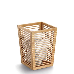 4003368152042 - - Papierkorb für Büro aus Bambus 235 x 235 x 33 cm