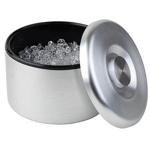4004133360372 - Eiseimer Eiskübel silberfarben Eiswürfelbehälter Baraccessoires Weinaccessoires Aluminium Ø 27 cm für ca 300 Eiswürfel