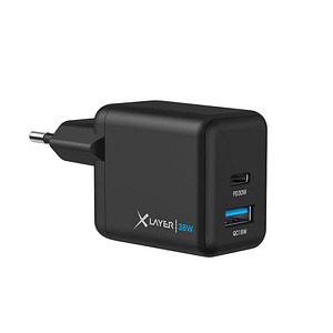 XLAYER Powercharger 38W Ladeadapter schwarz, 38 Watt