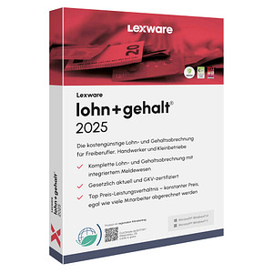 LEXWARE lohn+gehalt 2025 Software Vollversion (PKC)