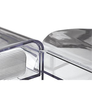 4004360982088 - Prospekthalter 175 x 29 x 15 cm (B x H x T) 3 x DIN A5 Acryl glasklar 3 Fächer