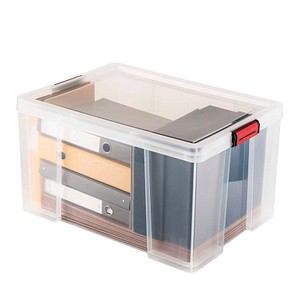 3 PAPERFLOW CLIP`N STORE Aufbewahrungsboxen 75,0 l transparent 62,5 x 44,0 x 35,0 cm