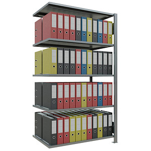 4004514220059 - Anbau-Schwerlastregal MULTIplus 150 17740 silber 1000 x 600 x 1800 cm 4004514220059 SCHULTE