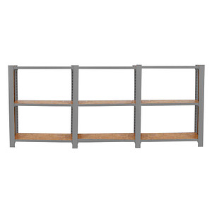 8425437127588 - Regal OFFICLICK 8425437127588 grau braun 2400 x 300 x 1000 cm 8425437127588 Simonrack