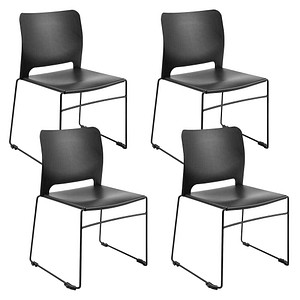 4 Topstar Besucherstühle Visit Lite RE100SS schwarz Kunststoff