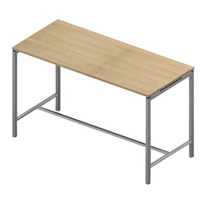 8056039559196 - Stehtisch Creo CRTR0180 3H9I 107cm (H) 180x80cm (BxT) rechteckig eiche   silber 8056039559196 Quadrifoglio