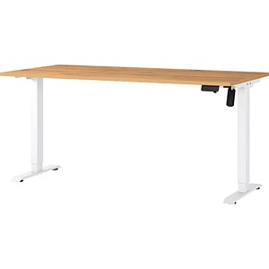 4005949802704 - GERMANIA Boras höhenverstellbarer Schreibtisch grandson-eiche rechteckig T-Fuß-Gestell weiß 1600 x 800 cm 4005949802704 - GERMANIA Boras höhenverstellbarer Schreibtisch grandson-eiche rechteckig T-Fuß-Gestell weiß 1600 x 800 cm