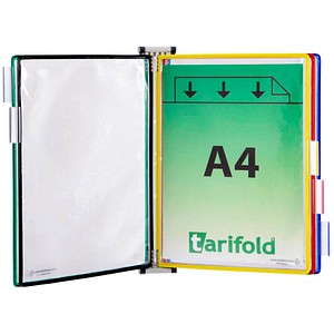 tarifold Wand-Sichttafelsystem 414159 DIN A4 farbsortiert mit 5 St. Sichttafeln, 1 St.