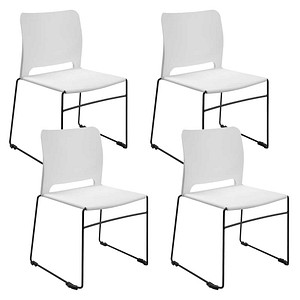 4 Topstar Besucherstühle Visit Lite RE100WW weiß Kunststoff