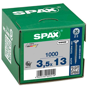 SPAX® Universalschrauben Z2 Senkkopf WIROX 13mm  x 3,5 mm, 1000 St.