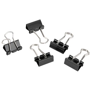 4040881856095 - Foldbackklammern schwarz 15 cm 12 St
