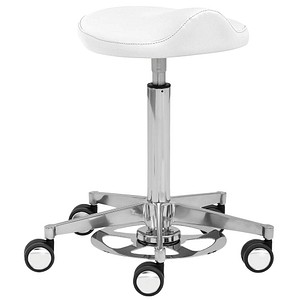 myPROFI - Comfortsitz Arbeitshocker weiß Kunstleder