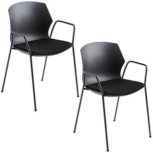 Mayer Stapelstühle myPRIMO 2511 17 01 A 26 397 schwarz Stoff, 2 St.