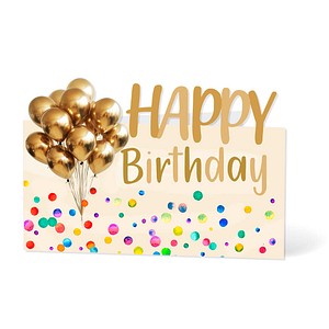 LUMA Geburtstagskarte Happy Birthday LU GKO 02 bunt, 1 St.