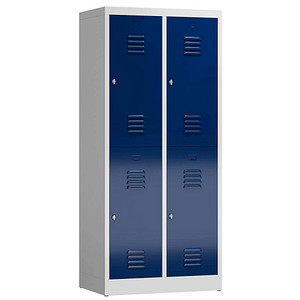 4061815857612 - Spind ClassiX enzianblau lichtgrau X-523221 4 Schließfächer 800 x 500 x 1800 cm  4061815857612 LÜLLMANN