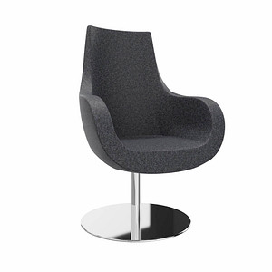 fm Besuchersessel Pirum anthrazit chrome Stoff, 1 St.