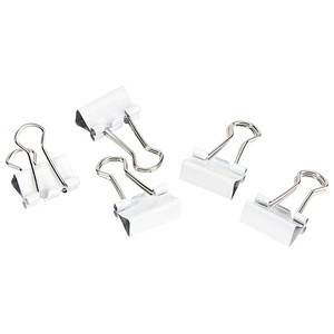 4040881856101 - 12 Foldbackklammern weiß 15 cm