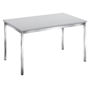 3700245512470 - Schreibtisch 25-T128RCG 65-130cm (H) 120x80cm (BxT) rechteckig grau   chrom 3700245512470 SODEMATUB