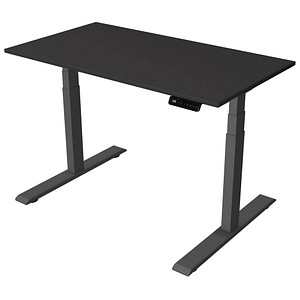 Kerkmann Smart office elektrisch höhenverstellbarer Schreibtisch anthrazit rechteckig, T-Fuß-Gestell grau 120,0 x 65,0 cm