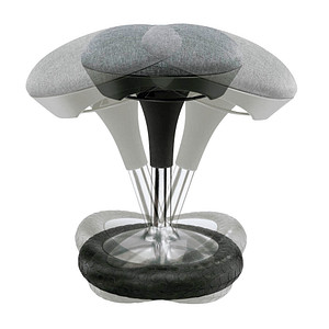 4014296078977 - Hocker SI69G23 Sitness 20 grau höhenverstellbar bis 110kg 4014296078977 Topstar