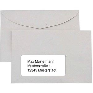 0726529059427 - Briefumschläge DIN C6 mit Fenster grau nassklebend 1000 St