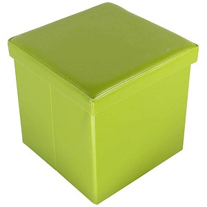 Store Cube Hocker mit Stauraum grün Kunstleder