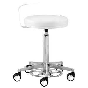 myPROFI Arbeitshocker weiß Kunstleder