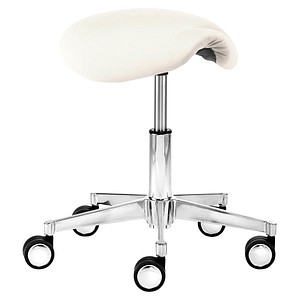 myXPERT Sattelhocker weiß Kunstleder