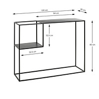 HAKU Möbel Konsolentisch Holz bergen-eiche 100,0 x 35,0 x 75,0 cm >>  büroshop24