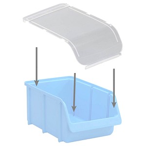 4007228672893 - - 6 Stück Deckel für Sichtbox aus pp transparent für Größe 2 165 x 100 mm