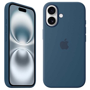 Image of Apple Silikon Case mit MagSafe Handy-Cover für Apple iPhone 16 denim