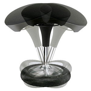 4014296555355 - Hocker SI69G20 Sitness 20 schwarz höhenverstellbar bis 110kg 4014296555355 Topstar