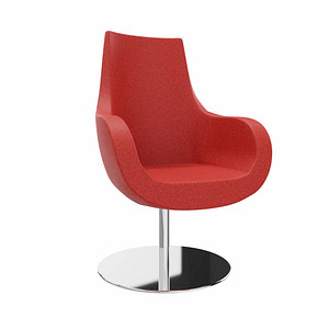 4260761571089 - Besuchersessel Pirum rot chrome Stoff 710 x 710 x 1085 cm 1 St