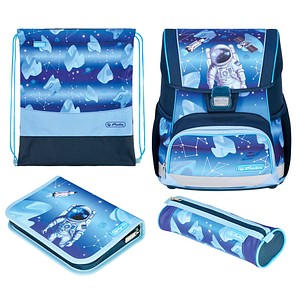 4008110397122 - Schulranzen-Set Loop Plus Cosmic Explorer Kunstfaser grün 4008110397122 Herlitz