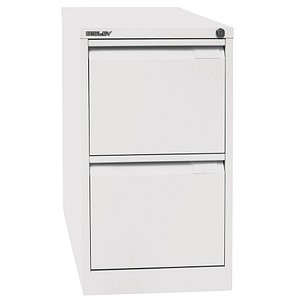 BISLEY Hängeregistraturschrank verkehrsweiß 2 Schubladen 41,3 x 62,2 x 71,1 cm