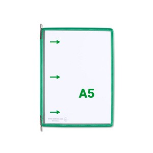 20 tarifold Sichttafeln DIN A5 grün, Öffnung seitlich