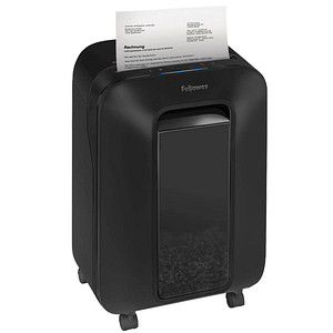AKTION: Fellowes Powershred LX200 Aktenvernichter mit Partikelschnitt P-4, 4 x 12 mm, bis 12 Blatt, schwarz mit 30 Euro CashBack