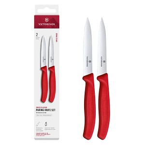 7613329191408 - 2 VICTORINOX Gemüsemesser Swiss Classic silber rot Klinge 100 cm 7613329191408 - 2 VICTORINOX Gemüsemesser Swiss Classic silber rot Klinge 100 cm