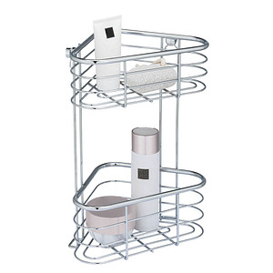 4008838383889 - Edelstahl Eckregal Trestina 2 Etagen Extra tiefe Körbe für Shampoo- und Duschgelflaschen Silber glänzend Edelstahl rostfrei glänzend - silber 4008838383889 - Edelstahl Eckregal Trestina 2 Etagen Extra tiefe Körbe für Shampoo- und Duschgelflaschen Silber glänzend Edelstahl rostfrei glänzend - silber