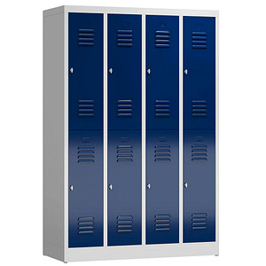 4061815856509 - Spind ClassiX enzianblau lichtgrau X-520241 8 Schließfächer 1185 x 500 x 1800 cm  4061815856509 LÜLLMANN