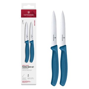 7613329191439 - 2 VICTORINOX Gemüsemesser Swiss Classic silber blau Klinge 100 cm 7613329191439 - 2 VICTORINOX Gemüsemesser Swiss Classic silber blau Klinge 100 cm