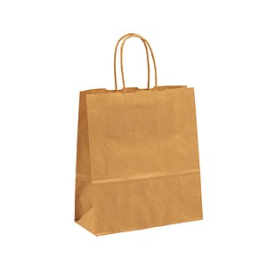 VP Papier-Tragetaschen Toptwist braun 19,0 x 21,0 cm, 50 St.