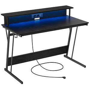 0194343193922 - Gaming Schreibtisch schwarz rechteckig C-Fuß-Gestell schwarz 1200 x 600 cm 0194343193922 VASAGLE 0194343193922 - Gaming Schreibtisch schwarz rechteckig C-Fuß-Gestell schwarz 1200 x 600 cm 0194343193922 VASAGLE
