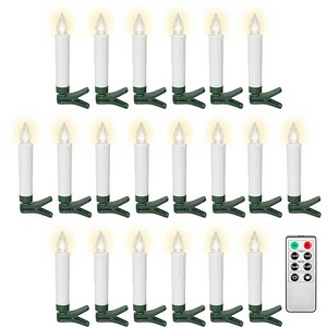goobay LED Weihnachtsbaumkerzen weiß, 20 St.