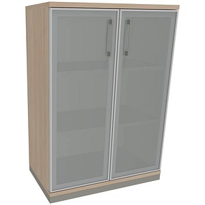 4260429767601 - fm Aktenschrank Oldenburg 4260429767601 akazie Acrylglas satiniert 2 Fachböden 800 x 442 x 1133 cm