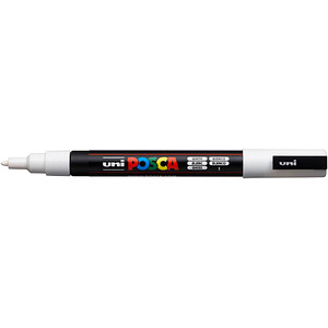 uni-ball POSCA PC-3M Acrylstift weiß 0,9 - 1,3 mm, 1 St.