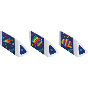 3154141195228 -  3 maped Radiergummis PIXEL PARTY weiß 3154141195228 maped 3 Stück