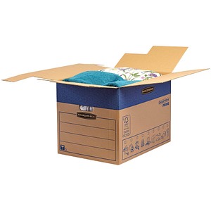 Bankers Box Umzugskartons SmoothMove FastFold 63,2 x 48,0 x 46,3 cm, 5 St.